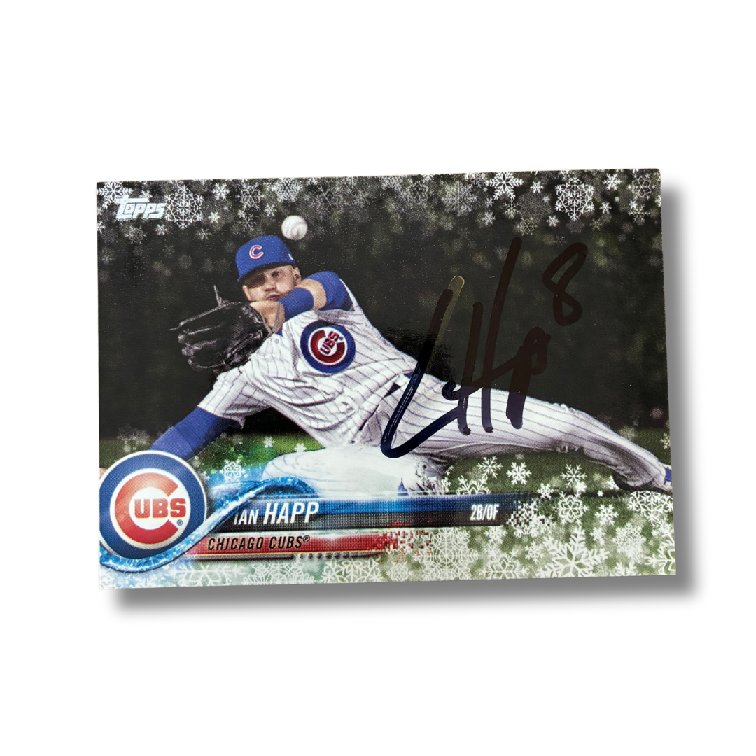 2018 Topps Holiday Card Signed By Ian Happ