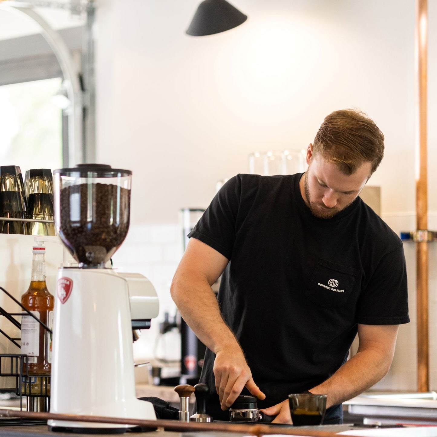 Connect Roasters Black Pocket T-Shirt