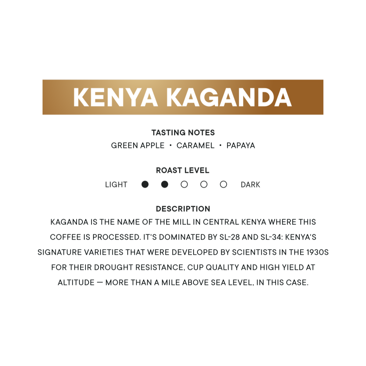 Gold Series - Kenya Kaganda