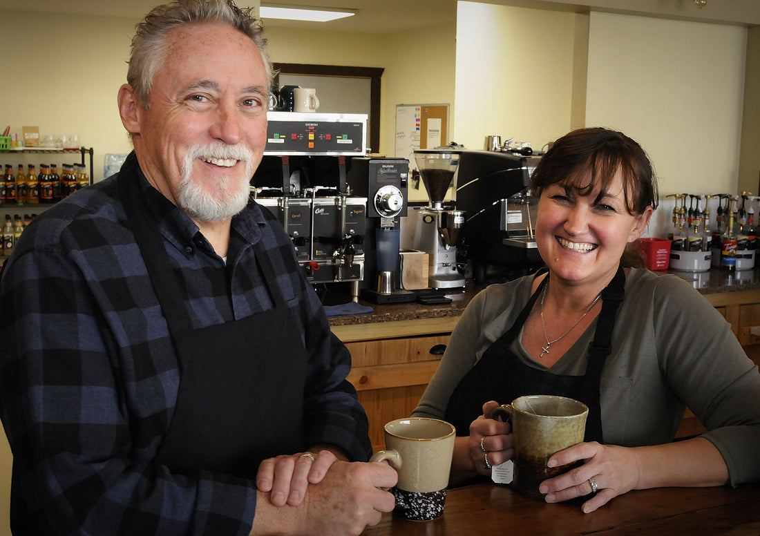 Cornerstone Coffee House owners Amy Seyller and Jim Williams