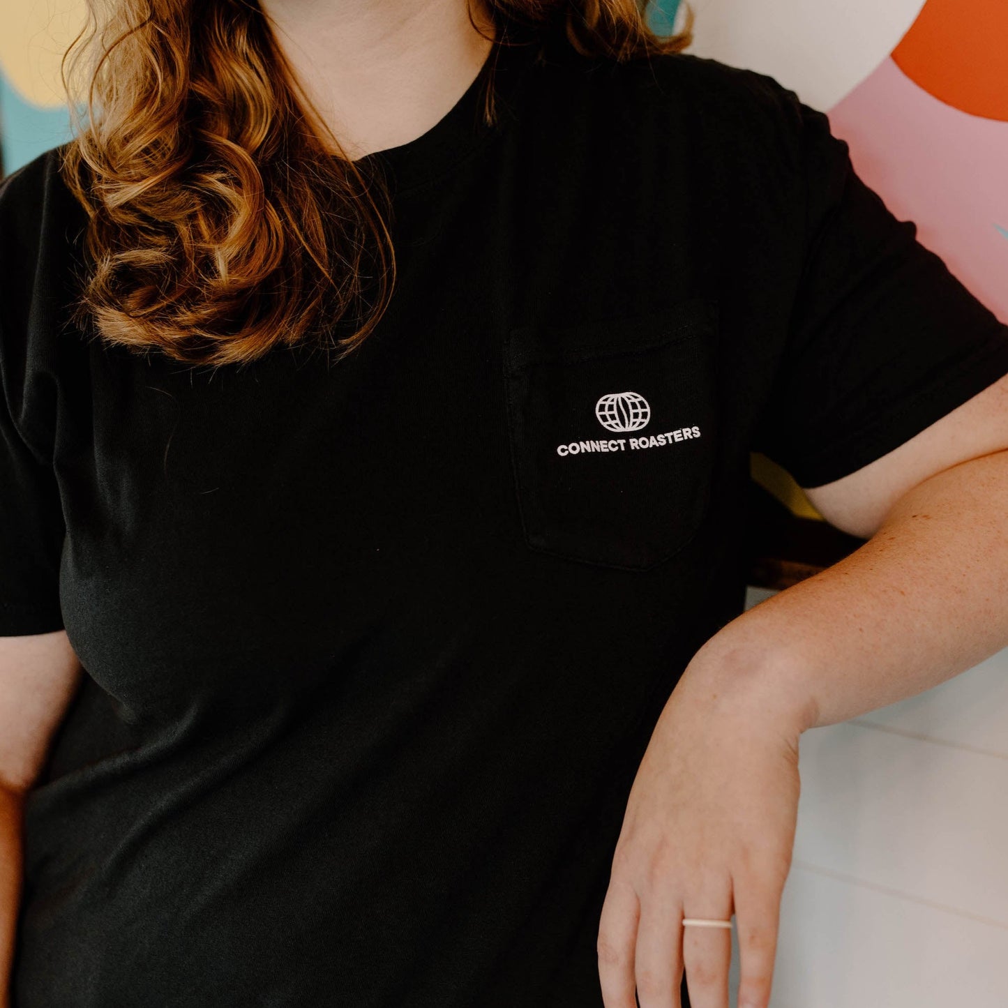 Connect Roasters Black Pocket T-Shirt