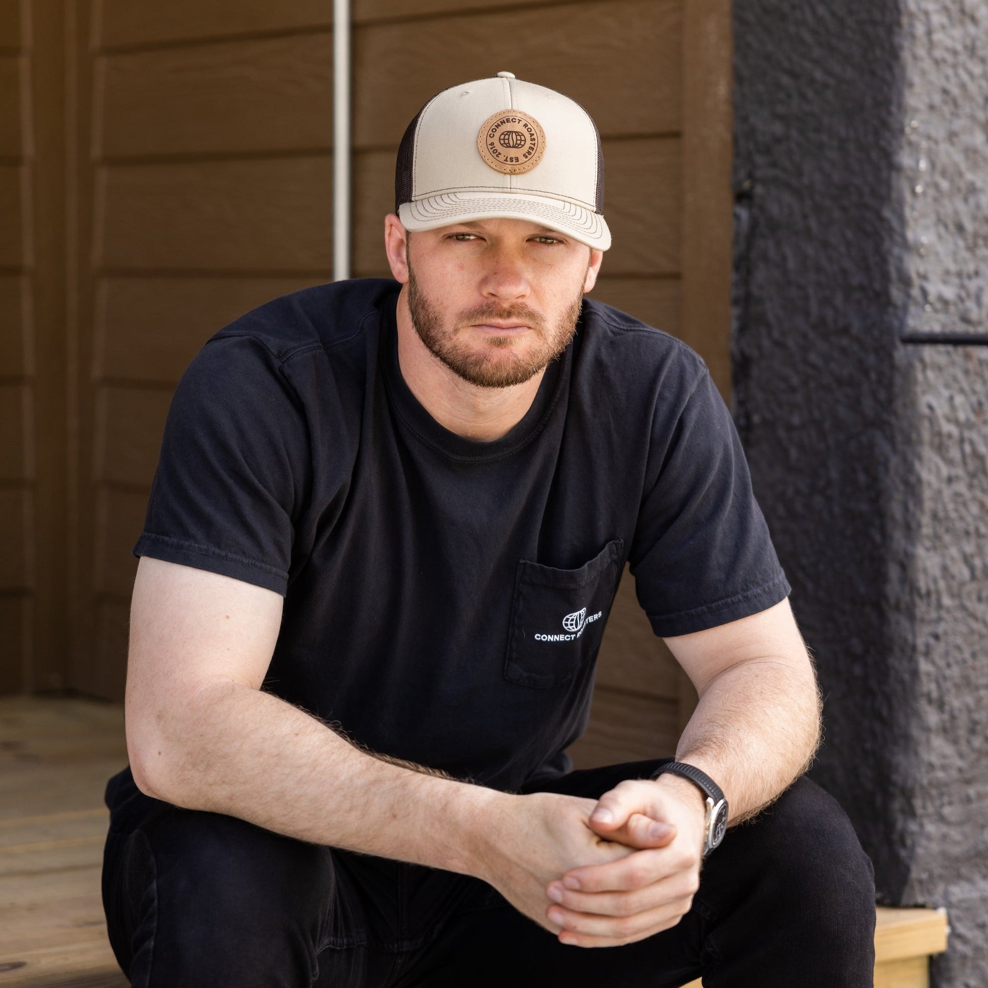 Connect Roasters Leather Patch Hat - Worn By Ian Happ