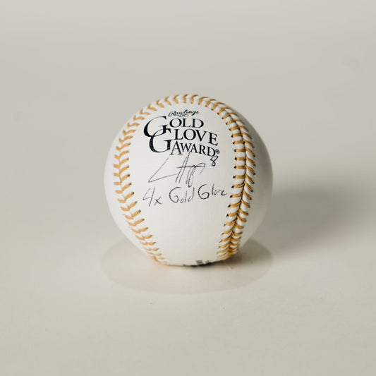 Ian Happ Signed Rawlings 4X Gold Glove Baseball