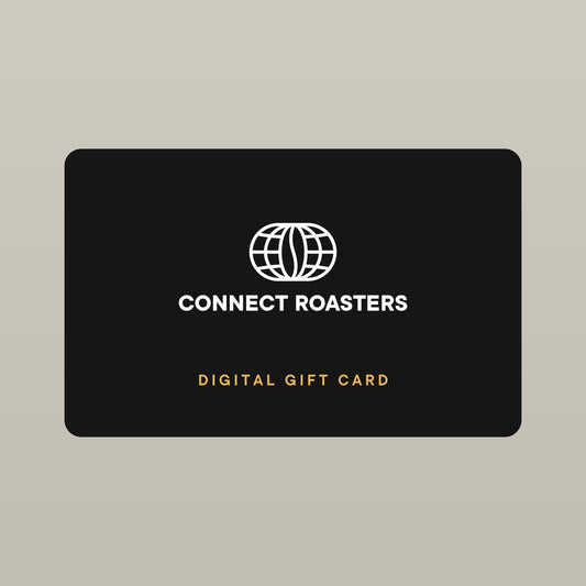 Connect Roasters digital gift card: a black card with the Connect Roasters logo