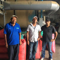 CAFEUNO team at the mill in El Paraiso, Honduras