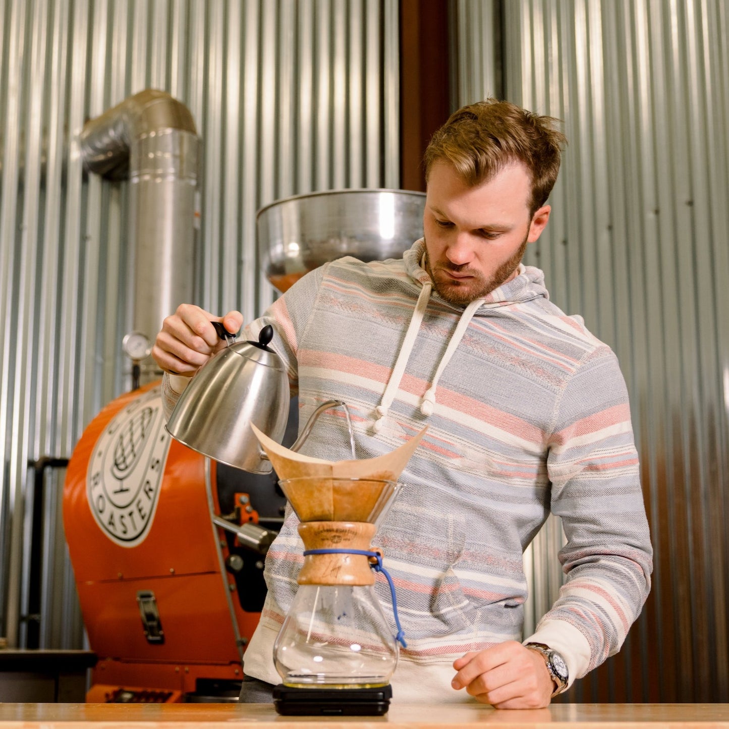 Connect x Ian Happ Custom 8-Cup Chemex Coffee Brewer